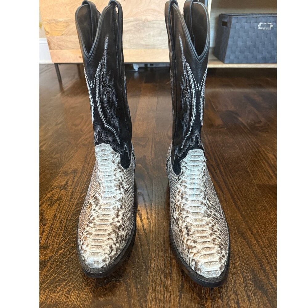 New Jb Dillon Reserve Python Leather Western Cowb… - image 4